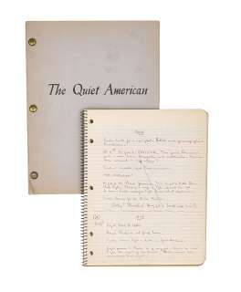 A Joseph L. Mankiewicz manuscript notebook and a shooting script pertaining to The Quiet American | Bonhams