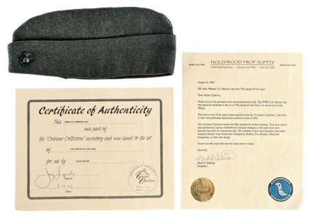 Lot 112 - John Wayne "Sands of Iwo Jima" Movie Prop Cap