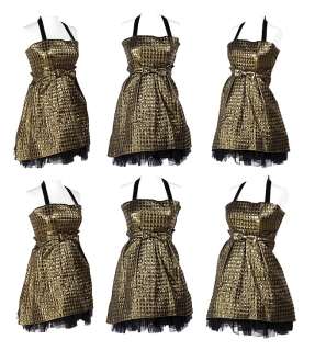 (6) gold Regionals performance dresses. | Profiles in History