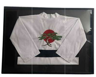 Lot 74 - Cobra Kai (2018-2023) - Daniel LaRusso (Ralph Macchio) Framed Dojo karate Gi