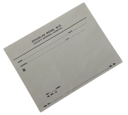 Lot 110 - ER (1994-2009) - DR. Doug Ross (George Clooney) Pharmaceutical Prescription Script