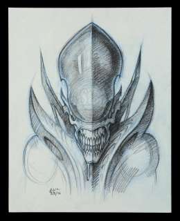 ALIEN: RESURRECTION (1997) - Lot 35 - Hand-Drawn Cloned Xenomorph Concept Illustration