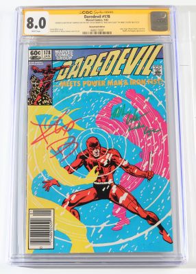 Daredevil #178 - Charlie Cox as Matt Murdock / Daredevil & Mike Colter as Luke Cage (CGC Signature Series 8.0) 1982 | SWAU