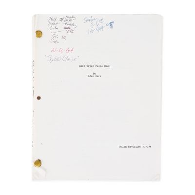 Jul. 7, 1998 - Universal Pictures Shannon Elizabeth "Nadia" Personally Owned, Annotated Production-Used Revised Shooting Script for American Pie (1999) - Shannon Elizabeth LOP, Bear Burge LOA | Goldin