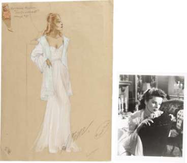 Katherine Hepburn Signed Undercurrent Costume Design Drawing.... | Heritage