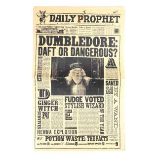 HARRY POTTER AND THE ORDER OF THE PHOENIX (2007) - Lot 107 - "Dumbledore Daft or Dangerous" Daily Prophet
