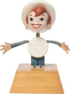 "Speedy Alka Seltzer" Stop-Motion Boy Puppet, On-Air Presentation Block, and Original Storage Crate (1954-1960).... | Heritage