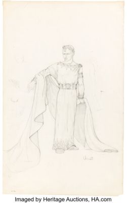 The Sign of the Cross (Paramount, 1932), Charles Laughton "Nero" Group of (5) Character Concept Sketches. (Total: 4)