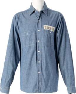 The Shawshank Redemption (Columbia, 1994), Morgan Freeman "Red Redding" Denim Prison Shirt.