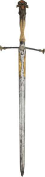 Robert Baratheon (Mark Addy) Action Longsword from Game of Thrones (HBO® Original 2011-2019, Season 1).