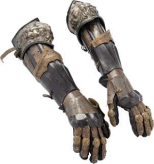 Tywin Lannister (Charles Dance) Armor Components from Game of Thrones (HBO® Original 2011-2019, Season 2). (Total: 3 Items)