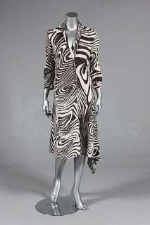 Lot 44 - A Joseph brown and white zebra-print wool jersey