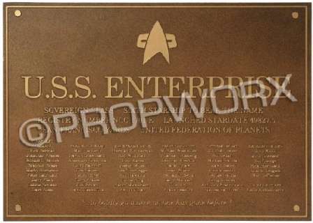 Enterprise-E Dedication Plaque | Propworx