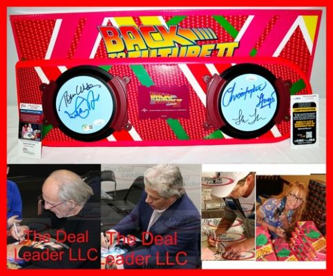 MICHAEL J FOX Lloyd +2 Back To Future CAST SIGNED Hoverboard Beckett JSA