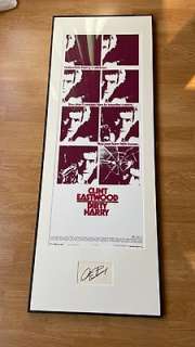 Dirty Harry - Dirty Harry - Framed Poster Display, with index card signed in person by Clint Eastwood ("Dirty" Harry Calahan)