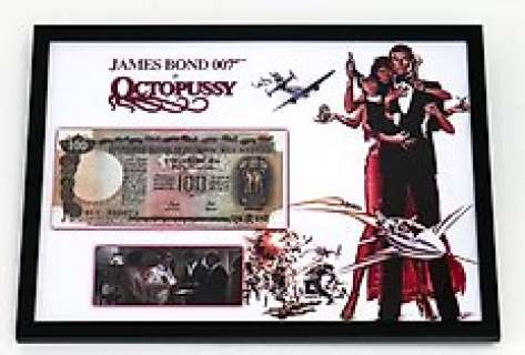 James Bond 007: Octopussy | James Bond 007: Octopussy - - Movie prop Banknote. Framed with COA | Catawiki