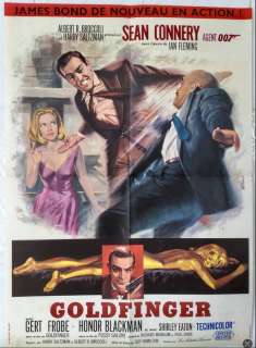 Art by Jean Mascii - Goldfinger (1964) Sean Connery - Original French Cinema release 80x60 cm | Catawiki