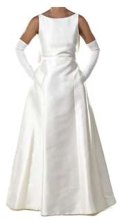Lot 45 - "Emma Pillsbury" white satin wedding dress and veil.