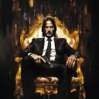 Artxlife - Jonh Wick Gold Throne [XXL] | Catawiki