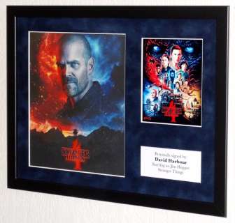 Stranger Things - David Harbour (Jim Hopper) Premium Framed, signed, + Certificate of Authenticity