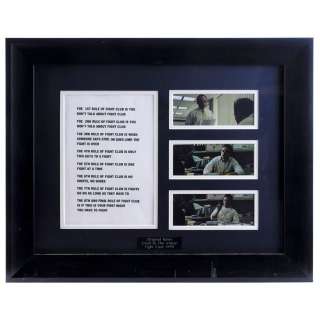 Fight Club (1999) - Lot 120 - Framed Fight Club Rules