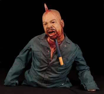 Lot 1291 - Pair of zombie busts from Dawn of the Dead