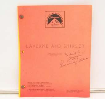 Cindy Williams Signed "Laverne and Shirley" Script | GWS Auctions