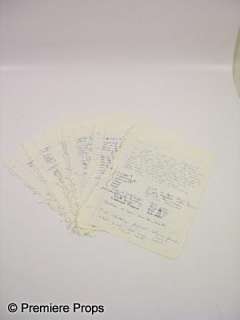 Lot 310 - Christine (1983) Leigh (Alexandra Paul) Original Handwritten Notes