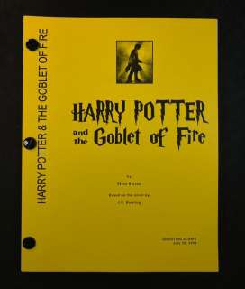 Harry Potter and the Globet Of Fire - Original Script from the Production Company - July 30th, 2004 | Catawiki