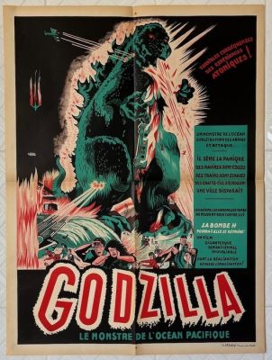 Inishiro Honda - Godzilla, 1954 - Rare - Original French Cinema first release 80x60cm - Art by A. Pucel | Catawiki