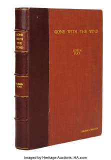 Gone With the Wind hardbound shooting script signed by David O. Selznick to publicist William R. Ferguson. ... | Profiles in History