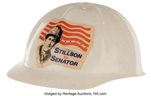 Martin Sheen "Greg Stillson" hardhat from The Dead Zone....
