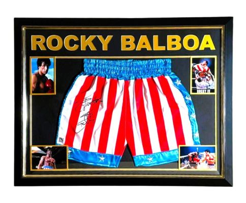 Rocky - Sylvester Stallone – Signed Rocky Balboa Boxing Trunks –COA Premium Frame – Museum Quality -No Rp | Catawiki