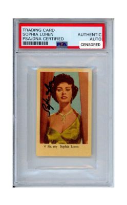 Trading Card Autografata PSA - Sophia Loren | Catawiki