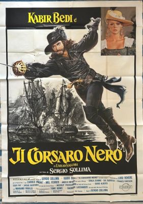 R. Casaro - Il corsaro nero-formato gigante 2mt x 1,4mt - 1970s | Catawiki