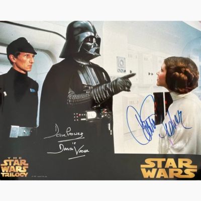 Star Wars - Signed by Dave Prowse (+) (Darth Vader) and Carrie Fisher (+) (Princess Leia) | Catawiki