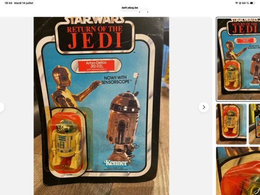 Star Wars: Return of the Jedi - Kenner - - Movie prop Figure sealed in blister pack. Bubble cracked and deformed. Plastic yellowed. Card worn, corners. | Catawiki