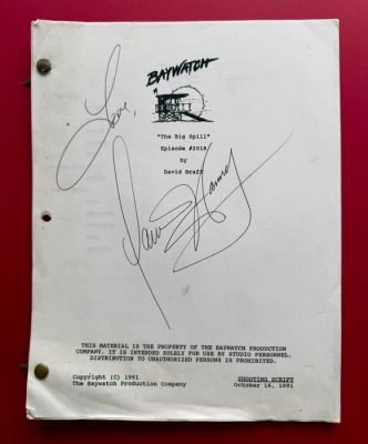 Baywatch - Script, signed by David Hasselhoff (Mitch Buchannon) + Certificate of Authenticity | Catawiki