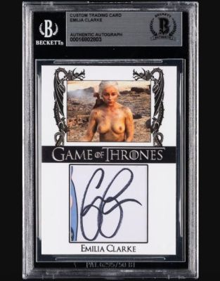 Game of Thrones - Emilia Clarke - Signed Trading Card - Beckett COA | Catawiki