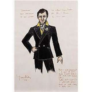 Lot 89 - YVONNE BLAKE COSTUME SKETCH OF GENE HACKMAN AS