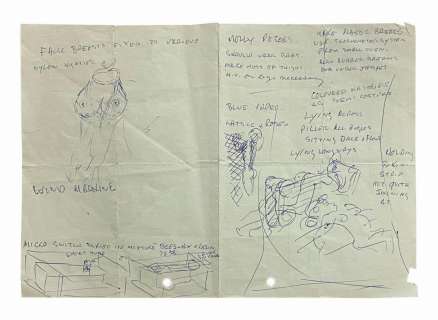 Lot 103 - Dr. Strangelove Shooting Schedule with Sketches.