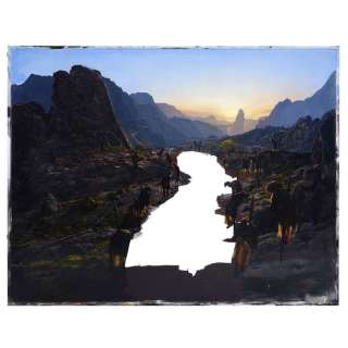 BRAM STOKER‘S DRACULA (1992) - Lot 76 - Hand-Painted Brian Flora "Impaled Victims at Dracula‘s Castle" Matte Painting