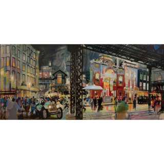 Lot 317 - The Great White Hope original painting of the champion’s victory celebration & 4 principal costumes