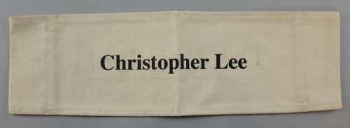 Sir Christopher Lees directors chair backrest, from the film The Resident, 2011. The Resident… | Ewbank’s