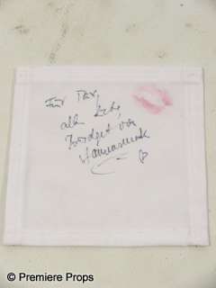 Lot 256 - Inglourious Basterds ‘Bridget‘ Cloth Napkin