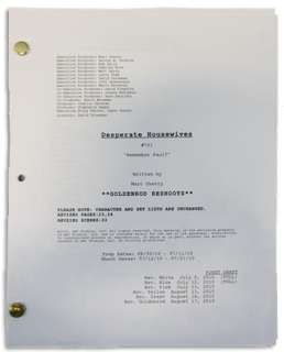 Two ’’Desperate Housewives’’ Production-Used Scripts | Nate Sanders