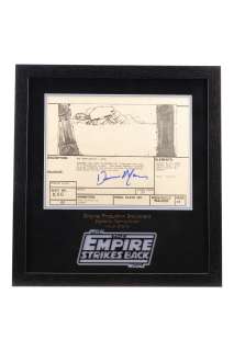 STAR WARS: THE EMPIRE STRIKES BACK - Dennis Muren-Signed Production Storyboard - Extreme Long Shot of Walker Stumbling (M 86)