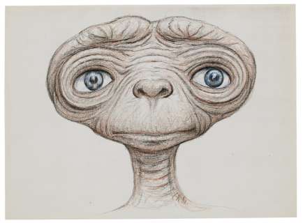 Carlo Rambaldi | E.T. the Extra-Terrestrial - Lot 32 - Production-used expression study for ‘E.T.’ by Carlo Rambaldi, ca. 1981