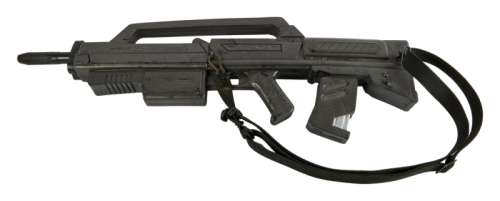 Lot 998 - STARSHIP TROOPERS: DENISE RICHARDS "CARMEN IBANEZ" MORITA CARBINE RIFLE PROP (WITH DVD)