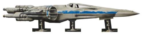 Lot 49 - Star Wars - The Force Awakens | 7 Foot Long X-Wing Fighter Maquette Painting (With DVD)